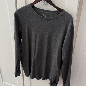 George Dark Gray Long Sleeve Tee